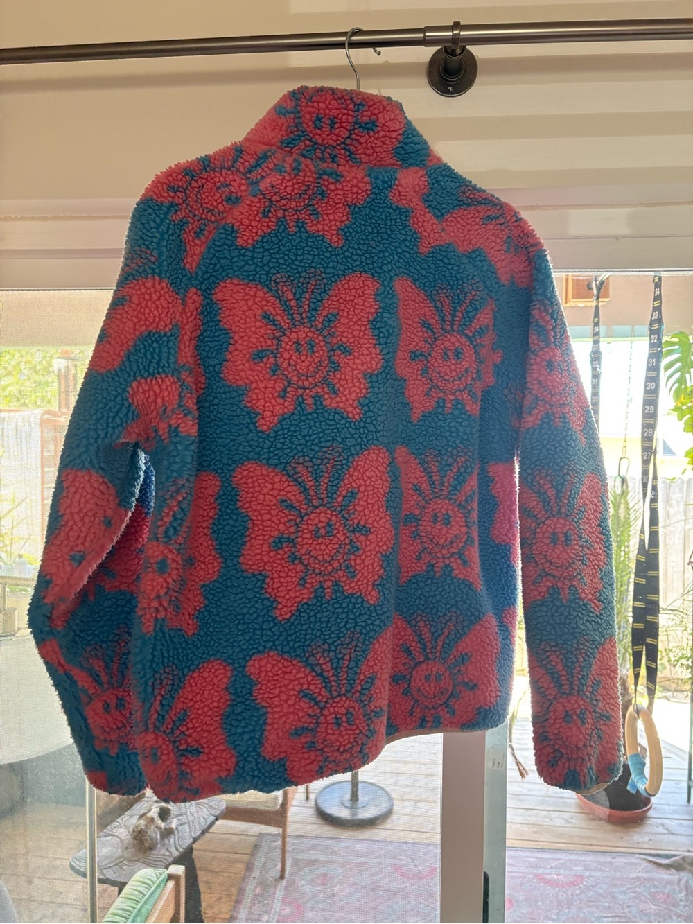 Emma Mulholland on Holiday Pastel Pink & Blue Teddy Sherpa Zip Jacket - Picture 3 of 7